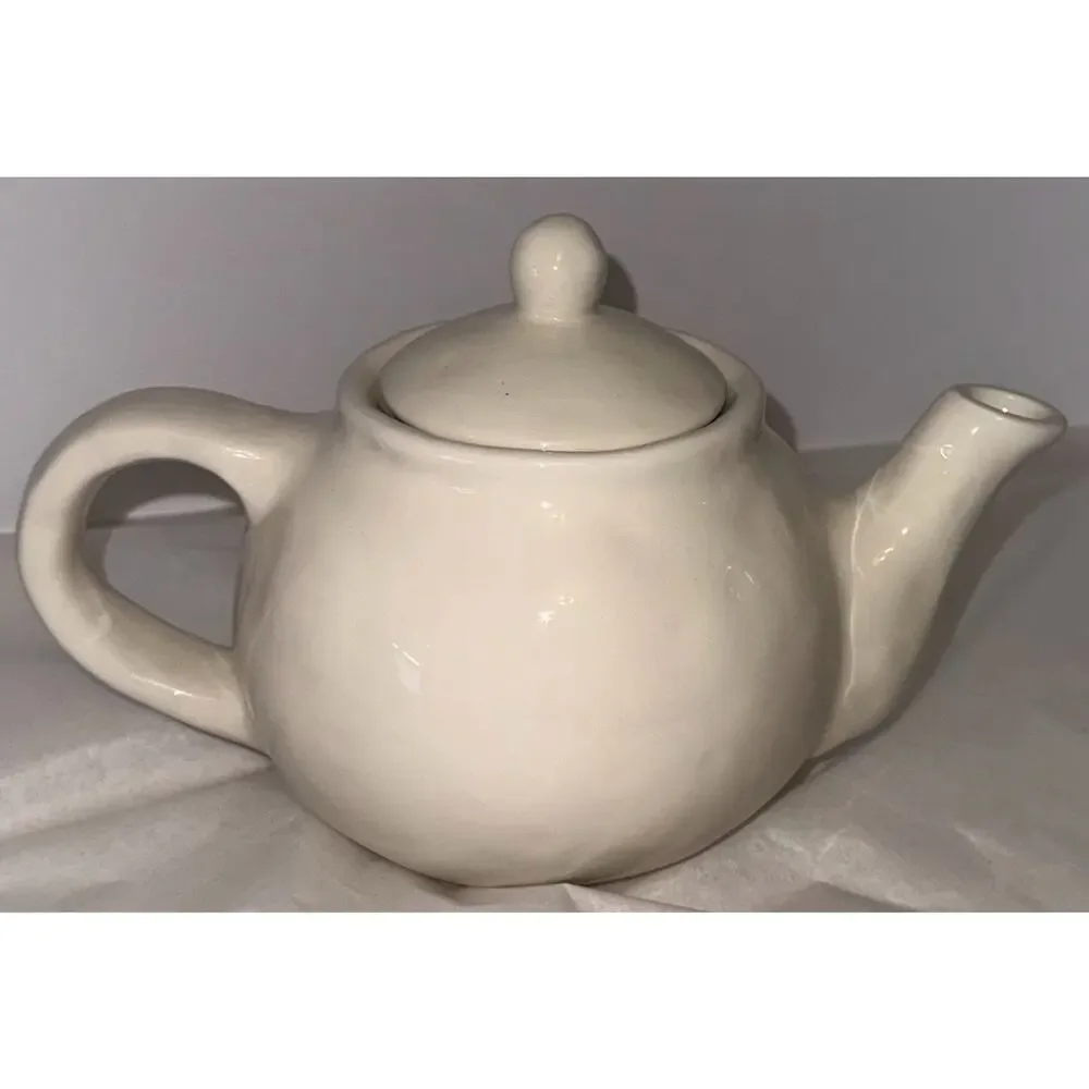 Pottery Barn Tea Garden‎ Tea Pot Believe Rae Dunn Design 1.5 Quarts/6 Cup Teapot